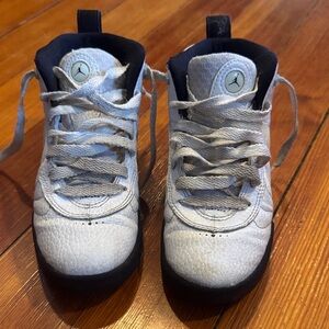 Jordan Kids White and Black Sneakers